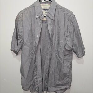 Wrangler Hero Men’s Blue Checkered Button-Down Shirt